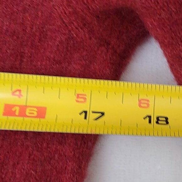 Simon Carter Men's Sweater Red Medium Wool Nylon Cable Knit London - Picture 8 of 10